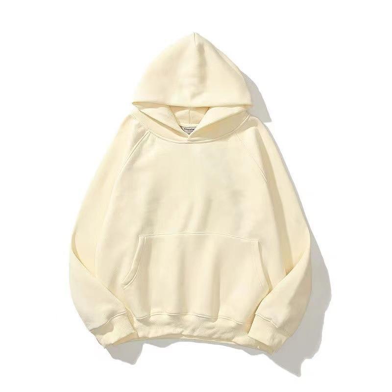 Raglan Sleeve Double-Layer Hoodie High Street Streetwear Couple Sweatshirt Fleece Quick-Dry Long Sleeve