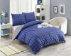 Parure de lit - TRENDY - 220x240 - 80% Coton - 20% Polyester - Imprimé Bleu
