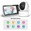 Wireless Baby Monitor 5 Inch LCD IR Night Vision 2 Way Talk 8 Lullabies Temperature Monitor Video Nanny Radio Baby Camera SM650AA