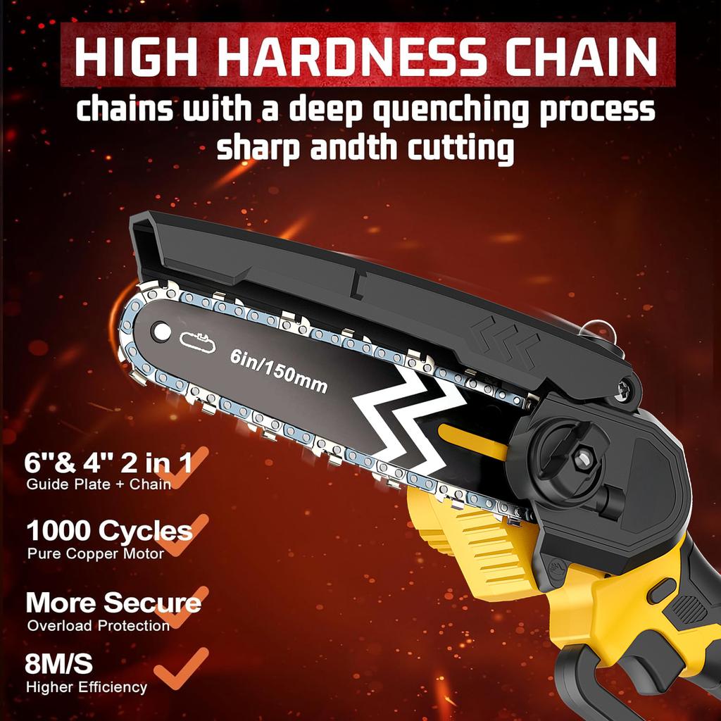 20V Industrial Grade Cordless Chainsaw Professional DIY Power Tool for Wood Cutting with Battery Available From Local Warehouse