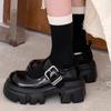 Fashion 2024 Autumn New Women's British Style Flat Shoes Thick Bottom Buckle Fashion Mary Jane Single Shoes