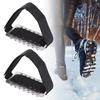 2/4/6Pcs Ice Cleats Shoes Crampons with 26 Steel Studs Adjustable Knob Winter Outdoor Walking Ice Snow Traction Grips Non-slip Shoes Boot Spikes