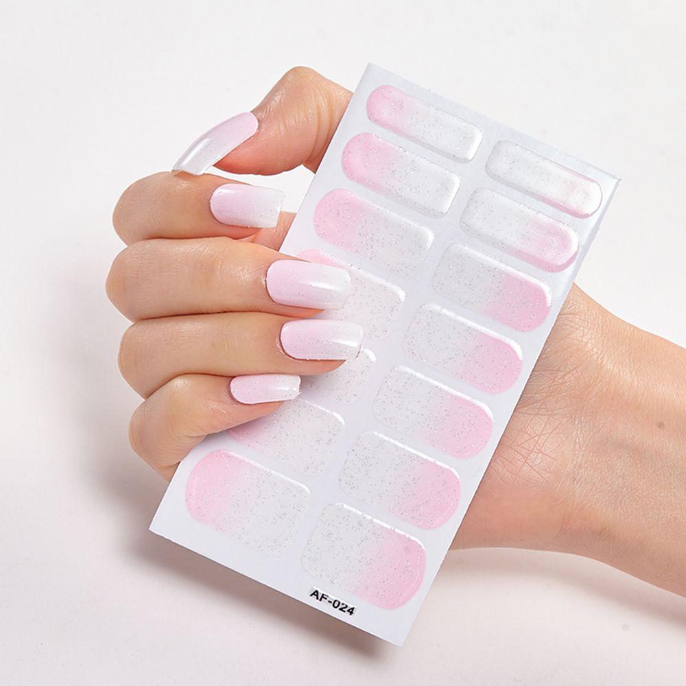 Women Girls Press On Nail Manicure Nail Polish Strips Nail Art Decal Full Nail Wraps Nail Stickers