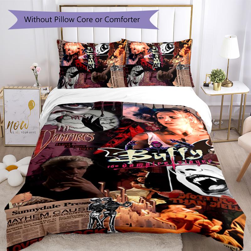 Buffy 3pcs Bedding Set Duvet Cover Closure Includes 1 Duvet Cover & 2 Pillowcases for All Seasons Bedroom Home Dorm Decor