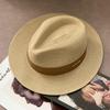 Unisex Panama Straw Sun Hat with Wide Brim, UV Protection, and Adjustable Fit