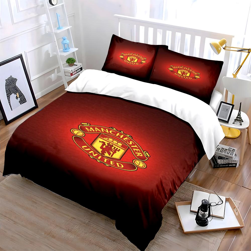 Manchester United Logo Bedding Set Bedding set (1 duvet cover, 2 pillowcases, duvet not included)