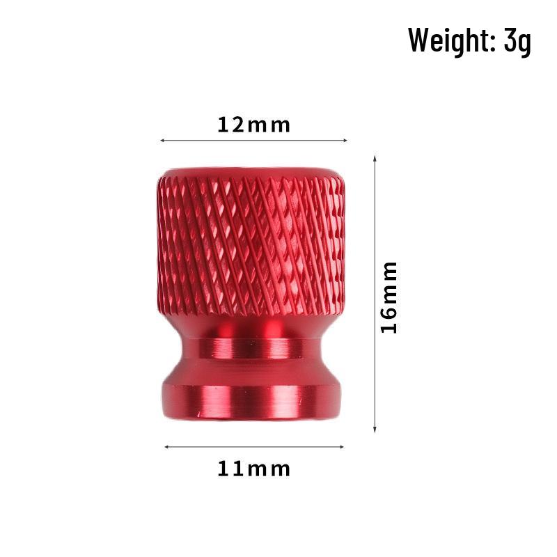 Изысканный алюминиевый накатанный колпачок клапана 12 мм для автомобилей и мотоциклов