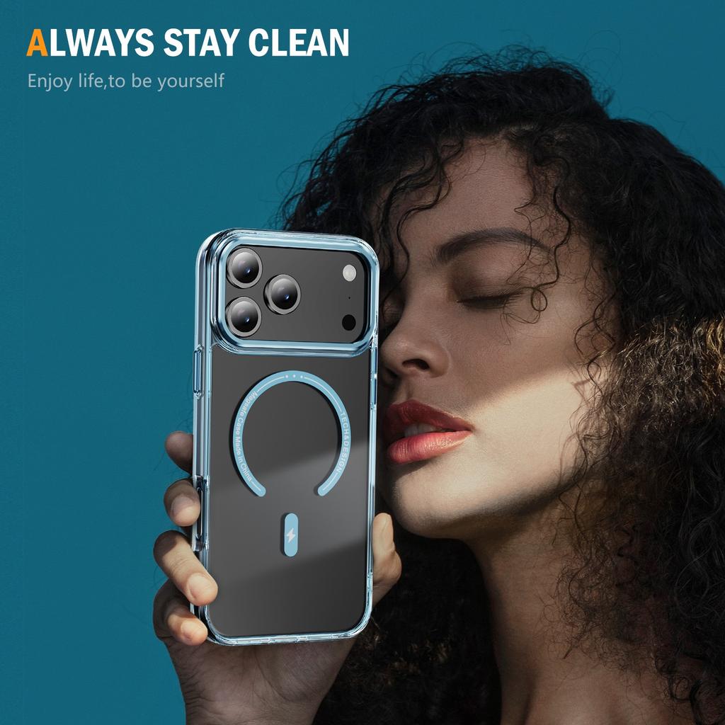 For iphone 17 Pro Max Case Luxury Clear Magsafe Cover For Iphone 17AIR 16E15 14 13 12 11 Pro Max Magnetic Wireless Charge Case