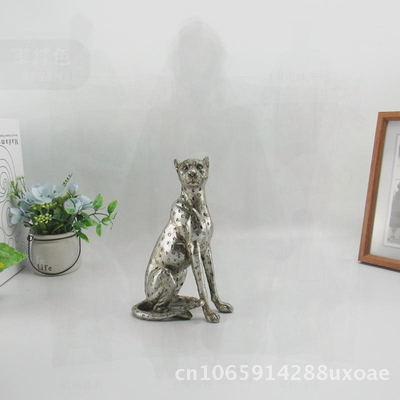 Леопард из смолы, поделка, украшение для домашнего офиса, рабочий стол, питомец для чая, орнамент, антикварные стили стояния и ползания доступны, горячая распродажа