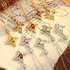 S925 sterling silver niche star pendant, inlaid with natural crystal stone necklace for women, brushed design, collarbone chain cross-border