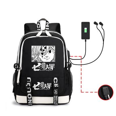 Японский Аниме Периферия Простой Бизнес Рюкзак Многофункциональный USB Рюкзак Большой Емкости