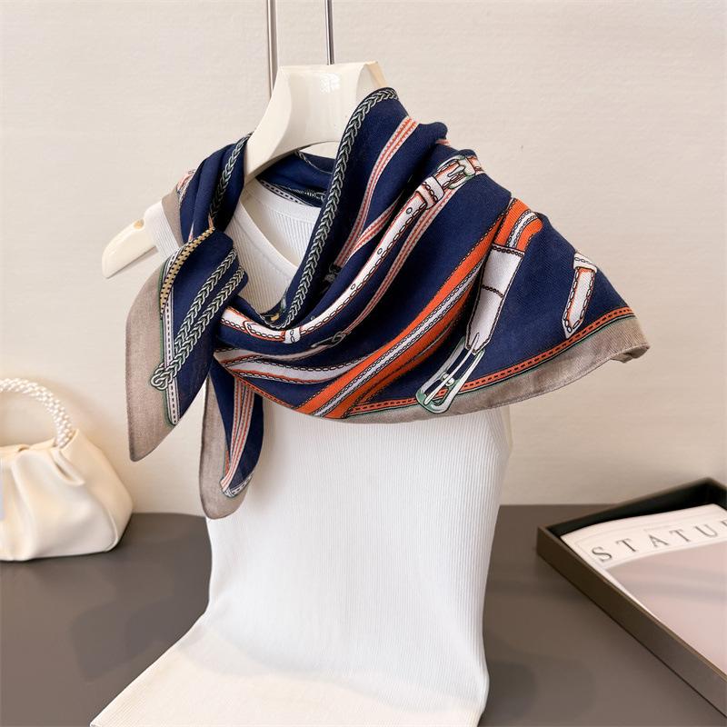 Горошек Стиль Елочка Узор Хлопок И Лен Маленький Квадратный Шарф Шелковый Шарф Имитация Бархата Головной Платок Шаль Шарф для Защиты от Солнца Женский Шарф