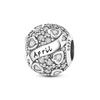 925 Silver Colorful Round CZ Zircon Charm Beads for  Bracelet Pendant Jewelry Gift