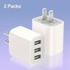 2/3 шт. USB Настенное зарядное устройство, Адаптер зарядного устройства, 3-портовый блок для быстрой зарядки для iPhone 14 13 12 11 Pro Max 10 SE X XS 8 Plus