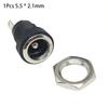 10Pcs 3.5*1.3mm 5.5*2.1mm 5.5*2.5mm DC Power Jack DC022B 5.5 X 2.1mm Panel Mount Connector