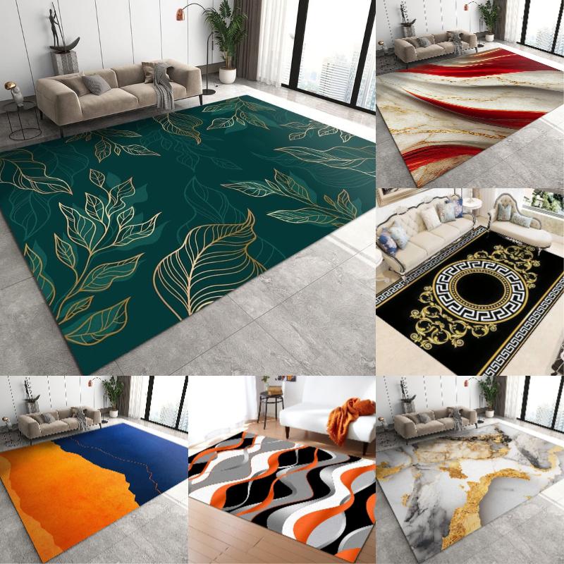 Современный Легкий Роскошный Принт Большой Ковер Противоскользящий и Износостойкий Мягкий Коврик для Гостиной Спальни Ковер Легко Чистить Мода