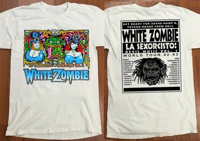 White Zombie La Sexorcisto Devil Music Хлопковая Белая Унисекс Футболка