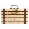 Wood Red Wine Box Hollow Out Straight Bar Wine Gift Box Container for 2 Bottles of Wine