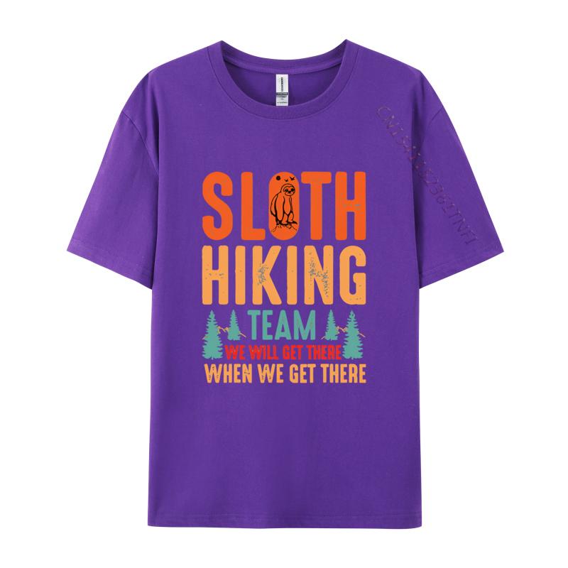 Retro Sloth Hiking Team Well Get There Tshirts Cute Casual Cotton Men Tshirts T Shirt Men 100 Cotton