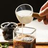 100ML Small Milk Cup Jug Creamer Pitcher Mini Glass Cup Coffee Milk Pitcher Sauce Cup Jug Espresso Shot Glass with Wood Handle
