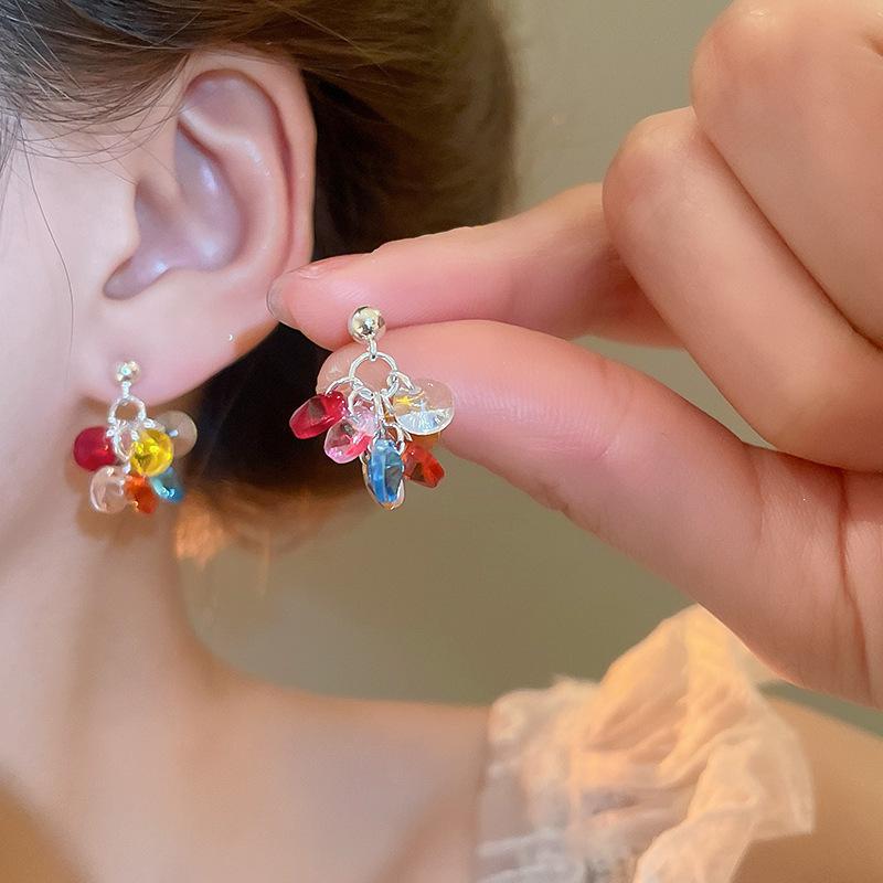 Серебряные серьги-гвоздики с цирконом, цветок и жемчуг, изысканные, легкая роскошь, высококачественные серьги, нишевая мода, белые, универсальные серьги, оптом