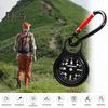 Pocket Compass Keychain Zinc Alloy Camping Hiking Mountaineering Orienteering Compass Waterproof Mini Outdoor Adventure Navigation Tool