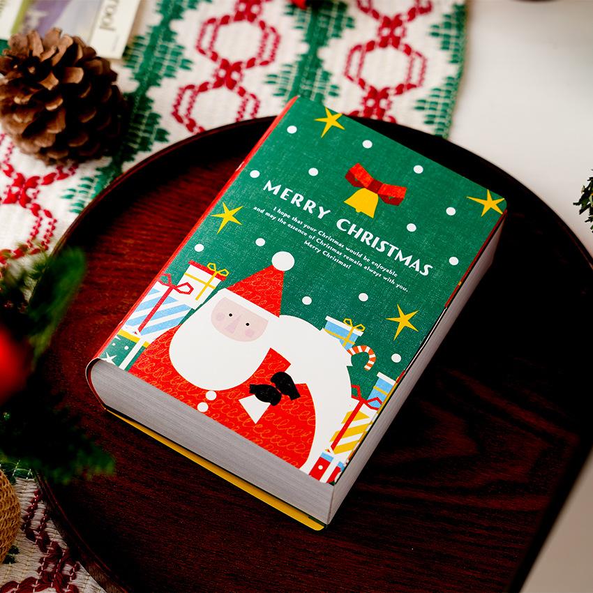 С Рождеством Подарочные коробки для конфет Магическая книга Форма Подарочная коробка Санта-Клаус Упаковочный пакет Navidad Новогодний Xmas Вечеринка Украшение