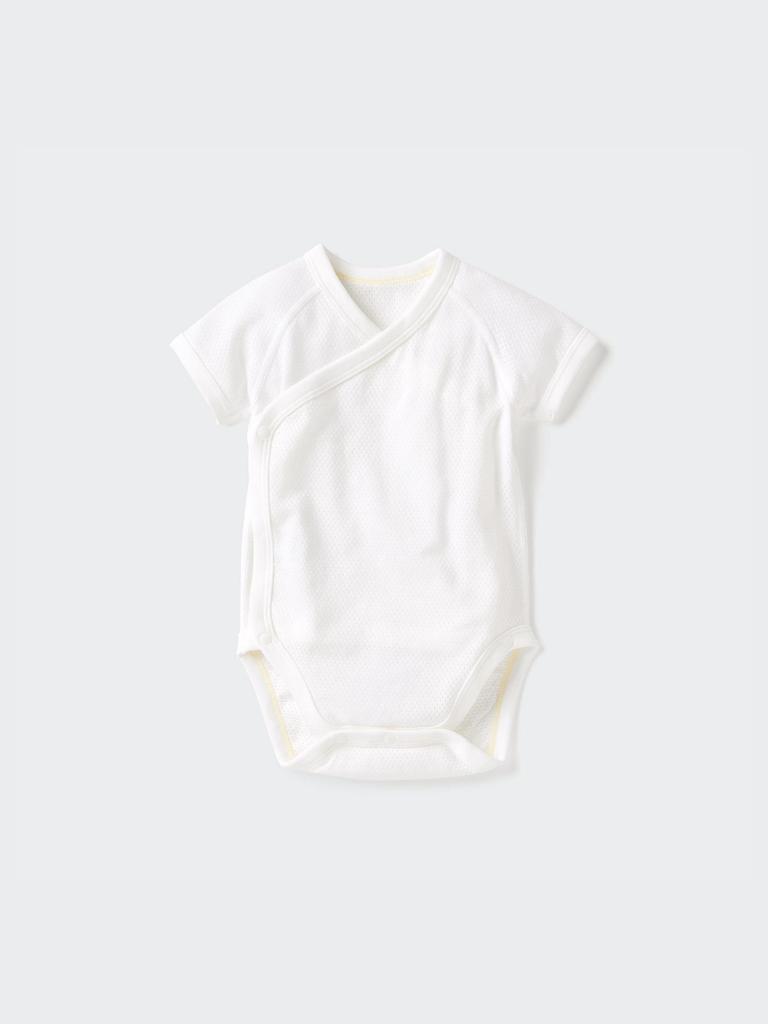 Uniqlo Bn Cotton Mesh Inner Bodysuit  Short Sleeve  1p  Plain  60cm