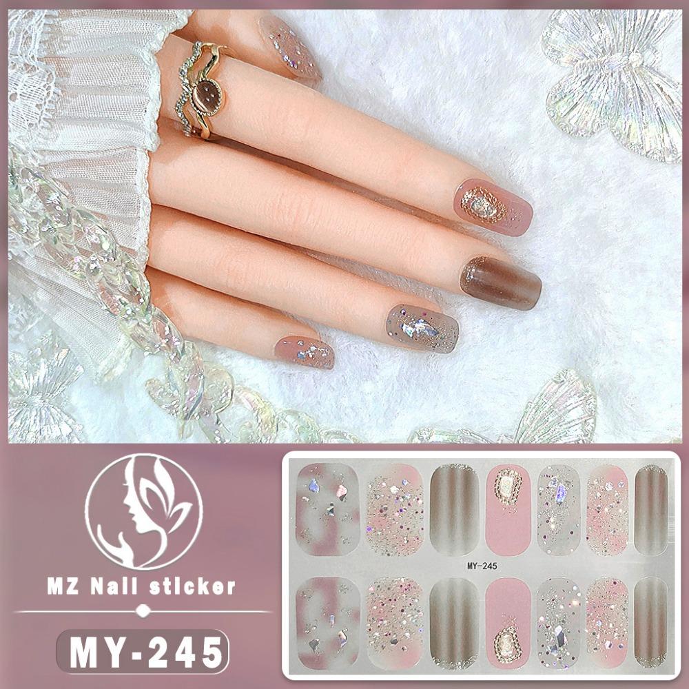 Трехмерная водонепроницаемая самоклеящаяся пленка для гель-лака, не требующая запекания, полная наклейка, европейская и американская сексуальная пленка для ногтей, бумага для ногтей