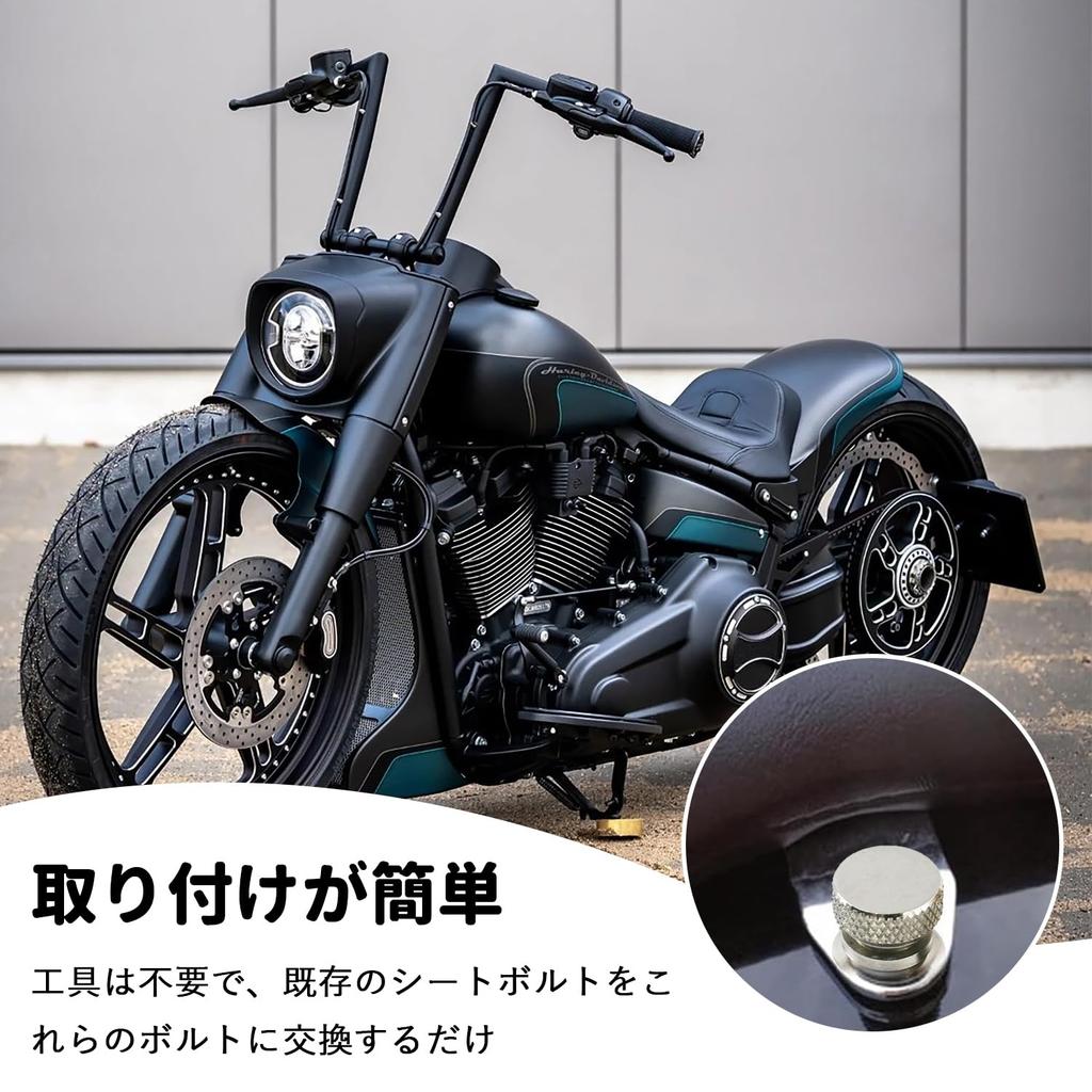 Fender Seat Nuts Bolts Bolts Nuts Cushion Fixing Screws and Nuts Locomotive Seat Nuts Accessories Fits Harley 1/4" Fittings, Silver