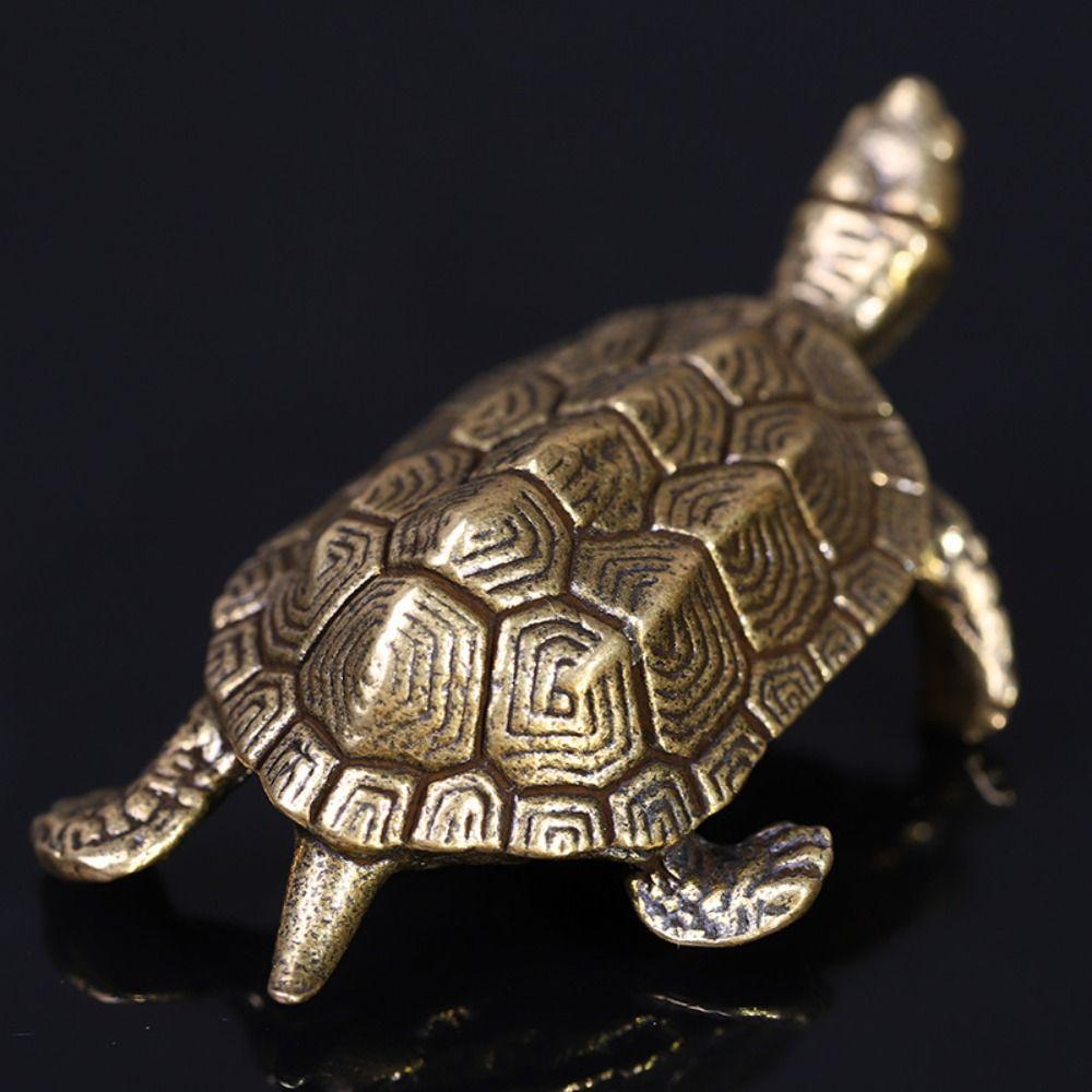 Домашние животные Гостиная Украшения для автомобиля Украшения для рабочего стола Статуэтка черепахи Фигурки черепахи Латунная черепаха