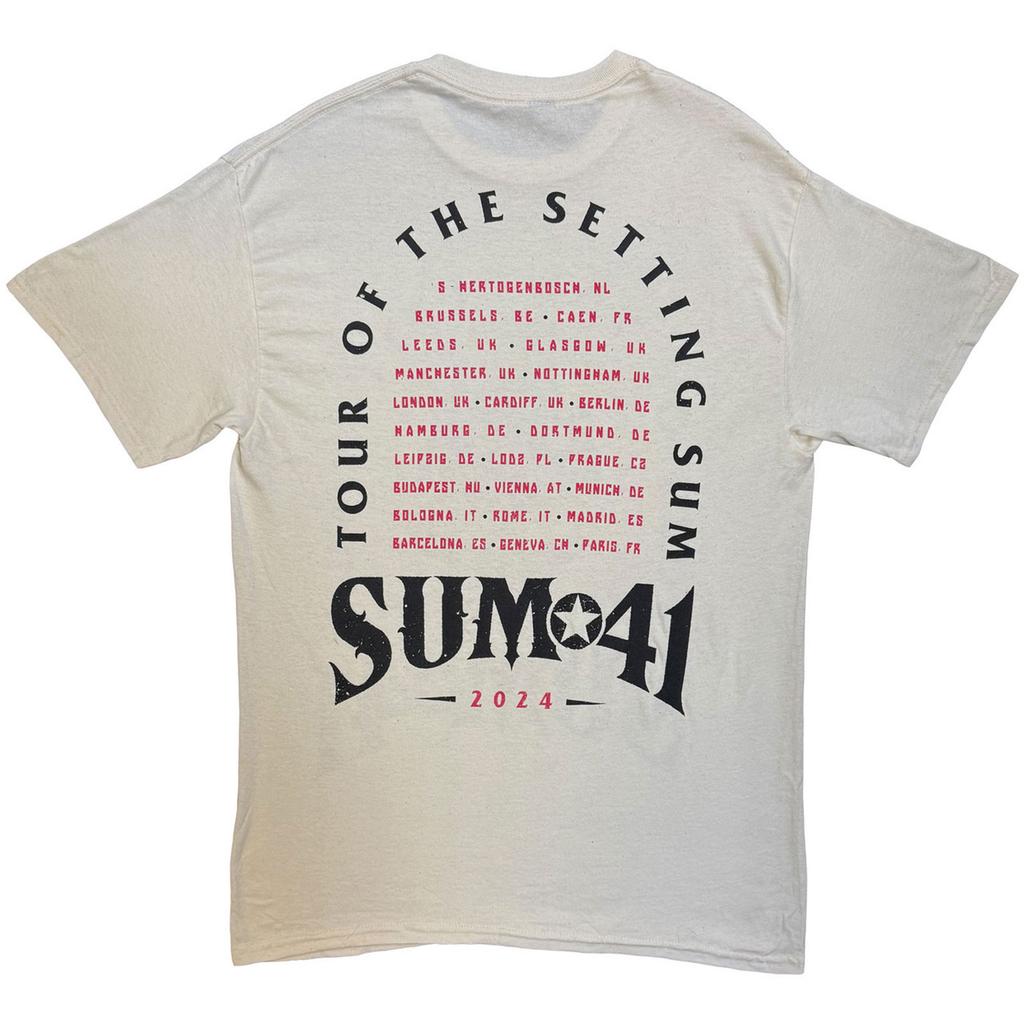 Sum 41 Unisex Adult Tour Â´24 Pt. 2 Skull T-Shirt