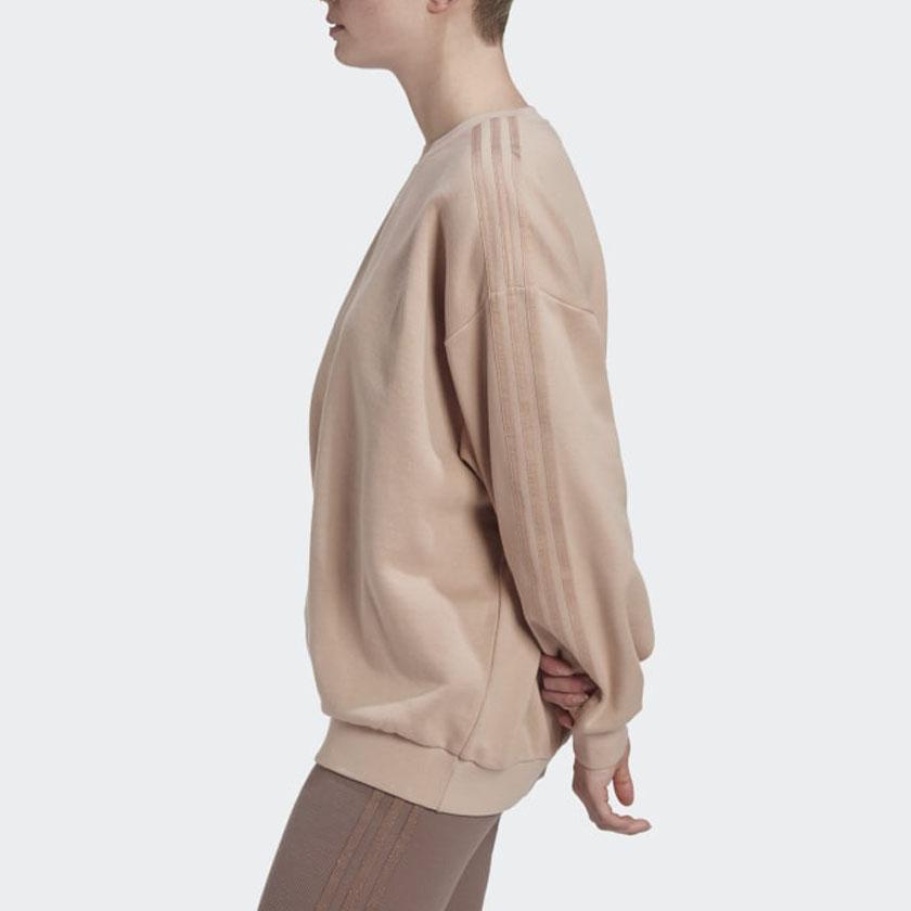 Women's Adidas Originals Sweatshirts Women's Pearl Powder Crew Neck Moderate Straight Fit