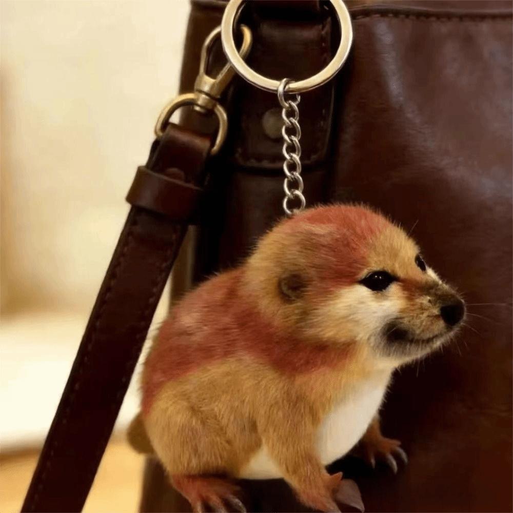 Soft Plush Press Button Voice Sound Keychain Talking Bag Pendant  Backpack Ornament