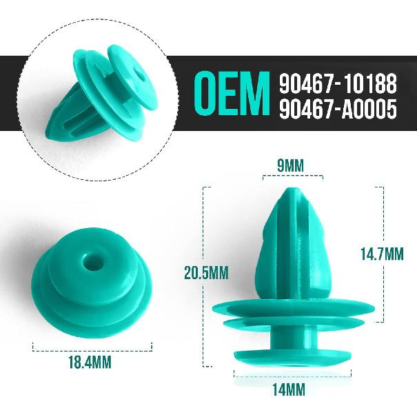 20 шт. Крепежные клипсы для панелей отделки дверей, совместимые с Toyota Tacoma Sienna Cruiser Avalon Corolla Camry Tundra Sequoia Matrix Prius RAV4 Lexus Scion