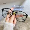 Женские модные круглые очки для близорукости, прозрачные очки высокого разрешения, роскошные винтажные очки с минусом диоптрий для близорукости