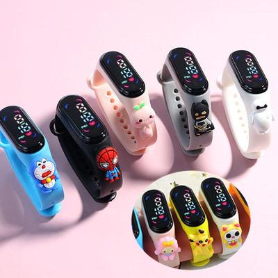 Новые мультяшные светодиодные водонепроницаемые спортивные часы: Милый аниме-дизайн для студентов