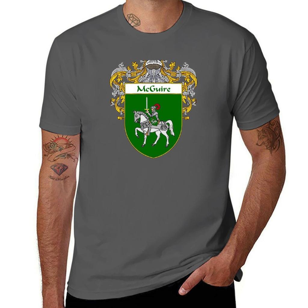 McGuire Coat of ArmsFamily Crest TShirt Big Size Short Sleeve Casual Top