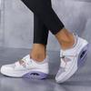 2024 обувь на платформе, женская повседневная обувь, женские кроссовки с дышащей сеткой, весенне-летние туфли на танкетке с ремешком на щиколотке, обувь на плоской подошве