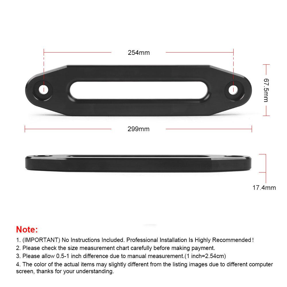 10-дюймовый 254 мм алюминиевый Hawse Fairlead 8000-15000 фунтов синтетический трос для лебедки для внедорожников ATV UTV