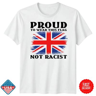 Union Jack Flag Tshirt Immigration Football Printed Proud To Wear This Flag Top