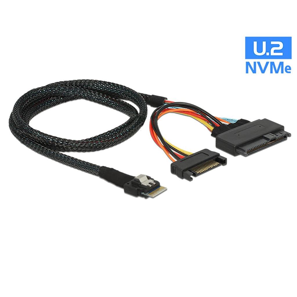Кабель Cablecc U2 to Slimline 4i NVME PCIe SSD для материнской платы SSD 750 p3600 p3700 50 см U.2 SFF-8639 SFF-8654 M.2