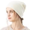 Шапка Aria Knit Большая Свободная Медицинская Холодная Погода Один Размер Подходит Всем Белая Шапка Loo&c, 100% Хлопок, Женская, Размер, Посадка, Шапка, Защита, Наушники, Сезон,