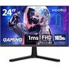 KOORUI Gaming Monitor 24 Inch Full HD VA Anti-Glare 1ms 165Hz FPS, DCI-P3 for RTS, AdaptiveSync Compatible, Tilt Adjustment, HDMI X2, DP, VESA, Blue L