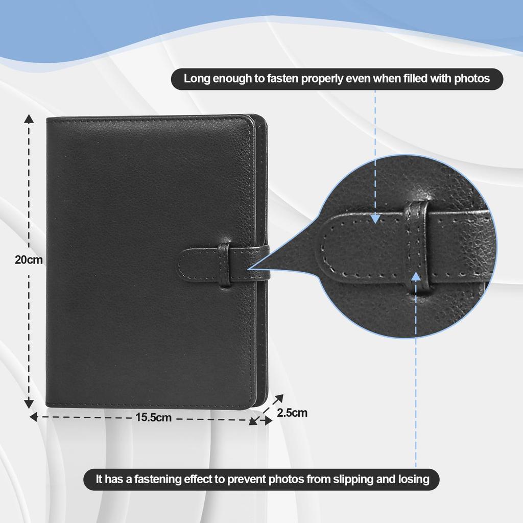 VOVMOEYA 80 Photo Album For Fujifilm Instax Wide for Polaroid Instant Instax Album Mini Inch Size 20 Pages Holds 80 Photos Light Instax Wide Pocket