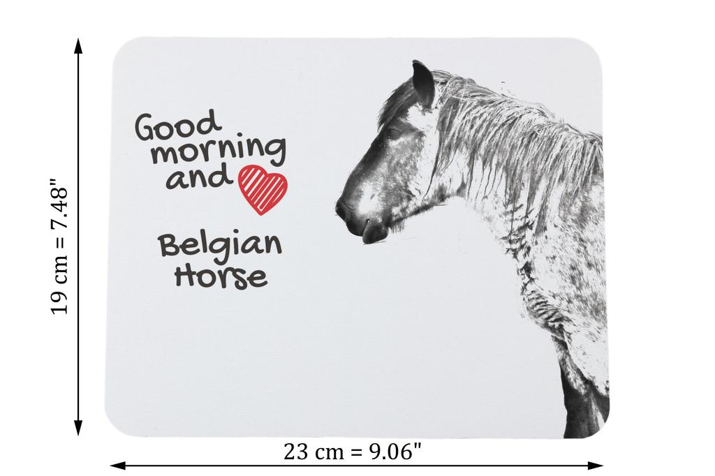 Belgian Horse – Mouse pad with print, personalized pad with a horse | Art-Dog