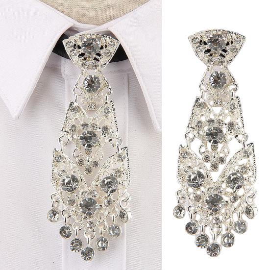 Галстуки из искусственного кристалла, роскошные металлические инкрустированные бриллиантами тончайшей работы, корсаж, аксессуары для свадебных вечеринок