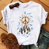 Maycaur Women Summer Short Sleeve Dreamcatcher Feather  3D Print Lady T-shirts Top T Shirt  Tee T-Shirt