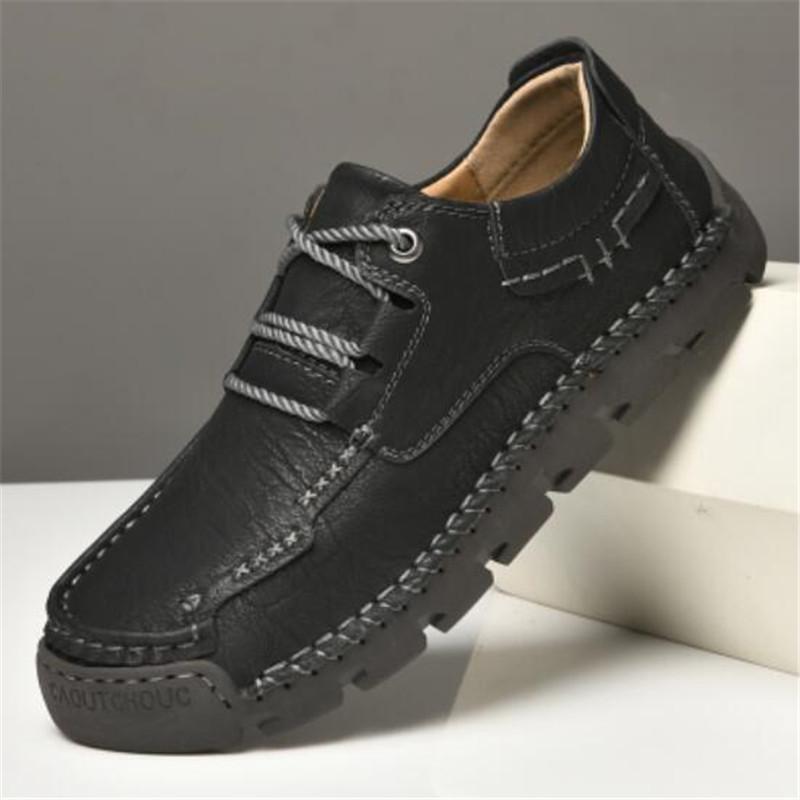 Fashion Men's Genuine Leather Casual Shoes Comfortable Breathable Business Shoe Sneakers Driving Shoes Men Loafers Moccasins Plus Size48