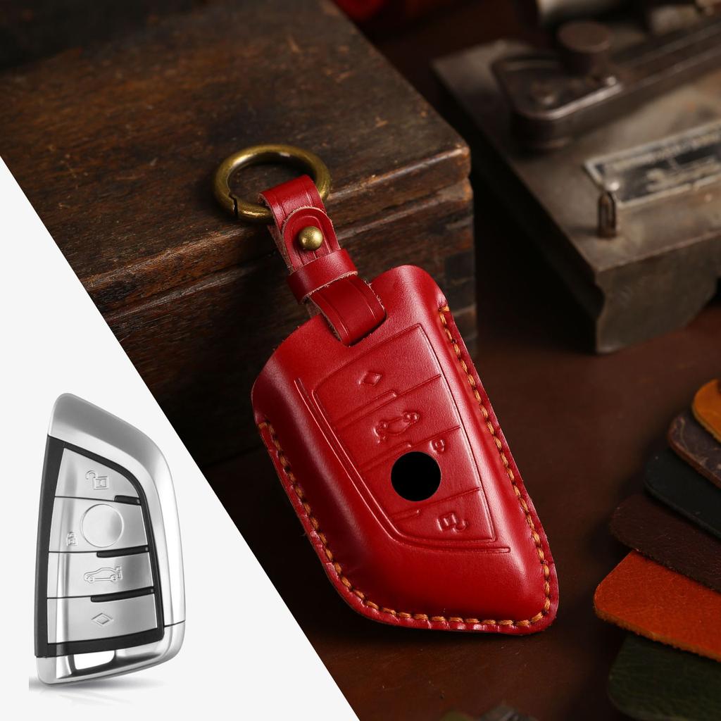 Роскошный кожаный чехол для ключей HALLMO ручной работы для BMW X1 X3